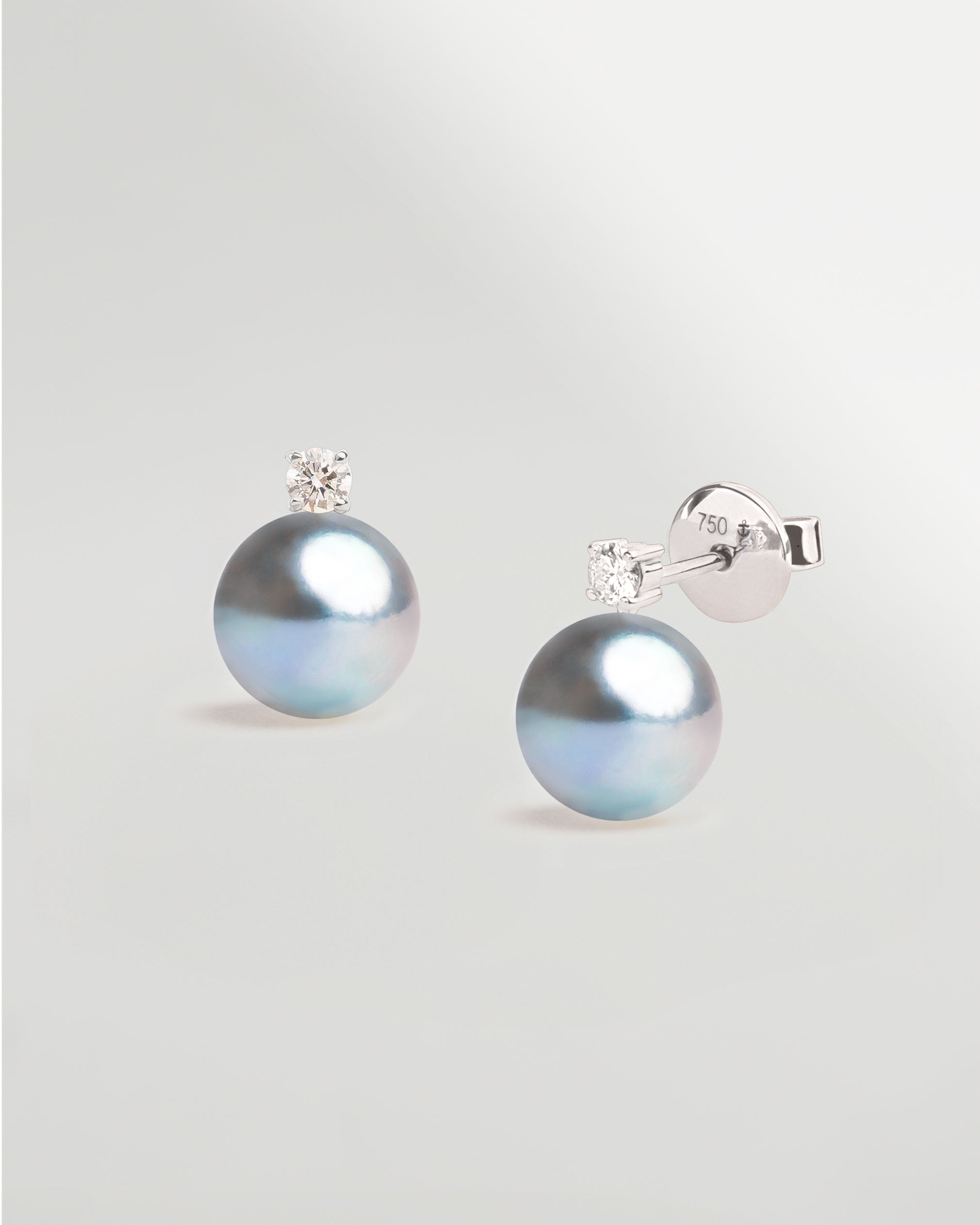Pendientes Elara con Perlas Blue Akoya Japonesas AAA 8-8,5 mm | SY Perlas 