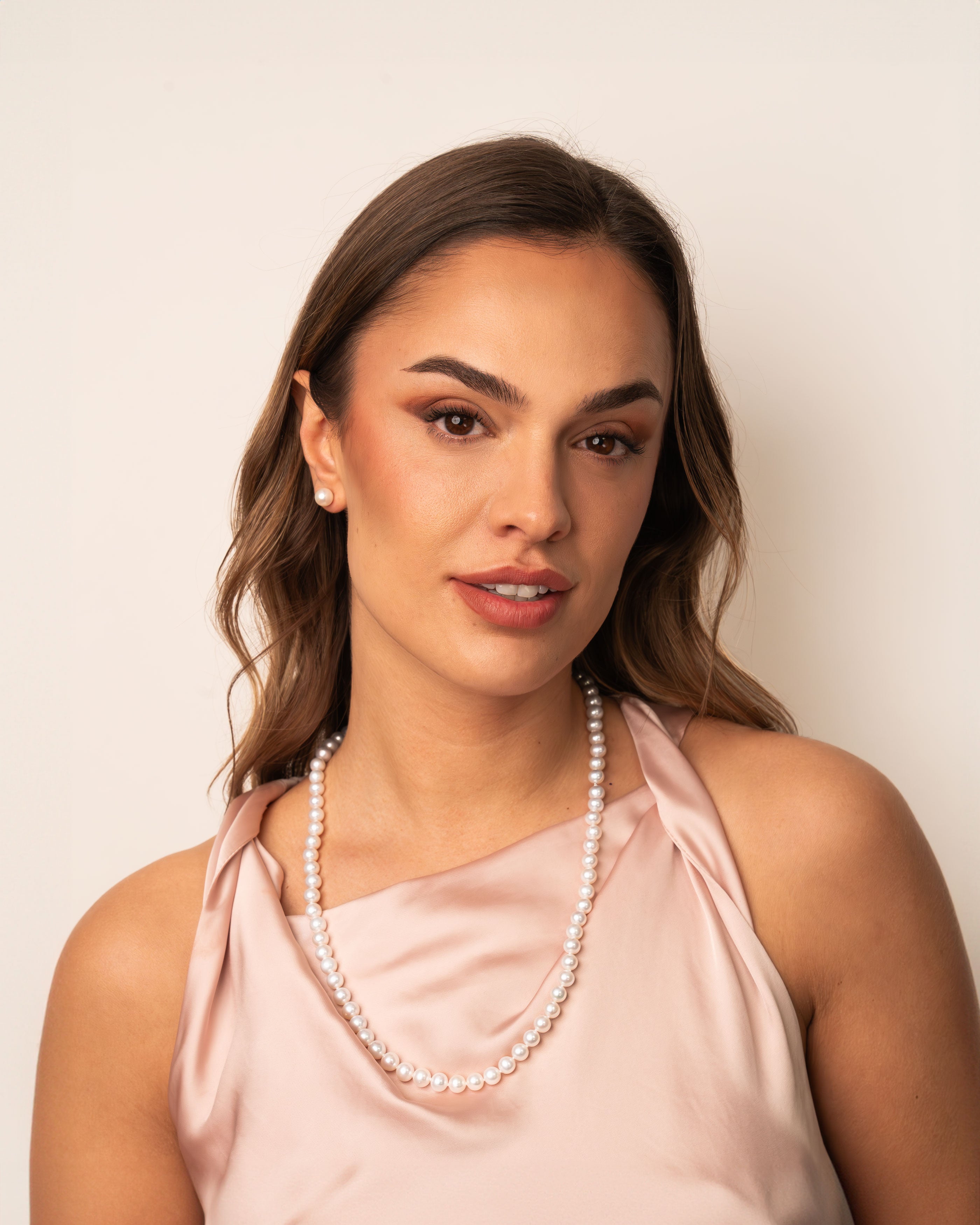 Collar de Perlas Cultivadas de Agua Dulce Redondas de 7,5-8,5 mm | 60 cm