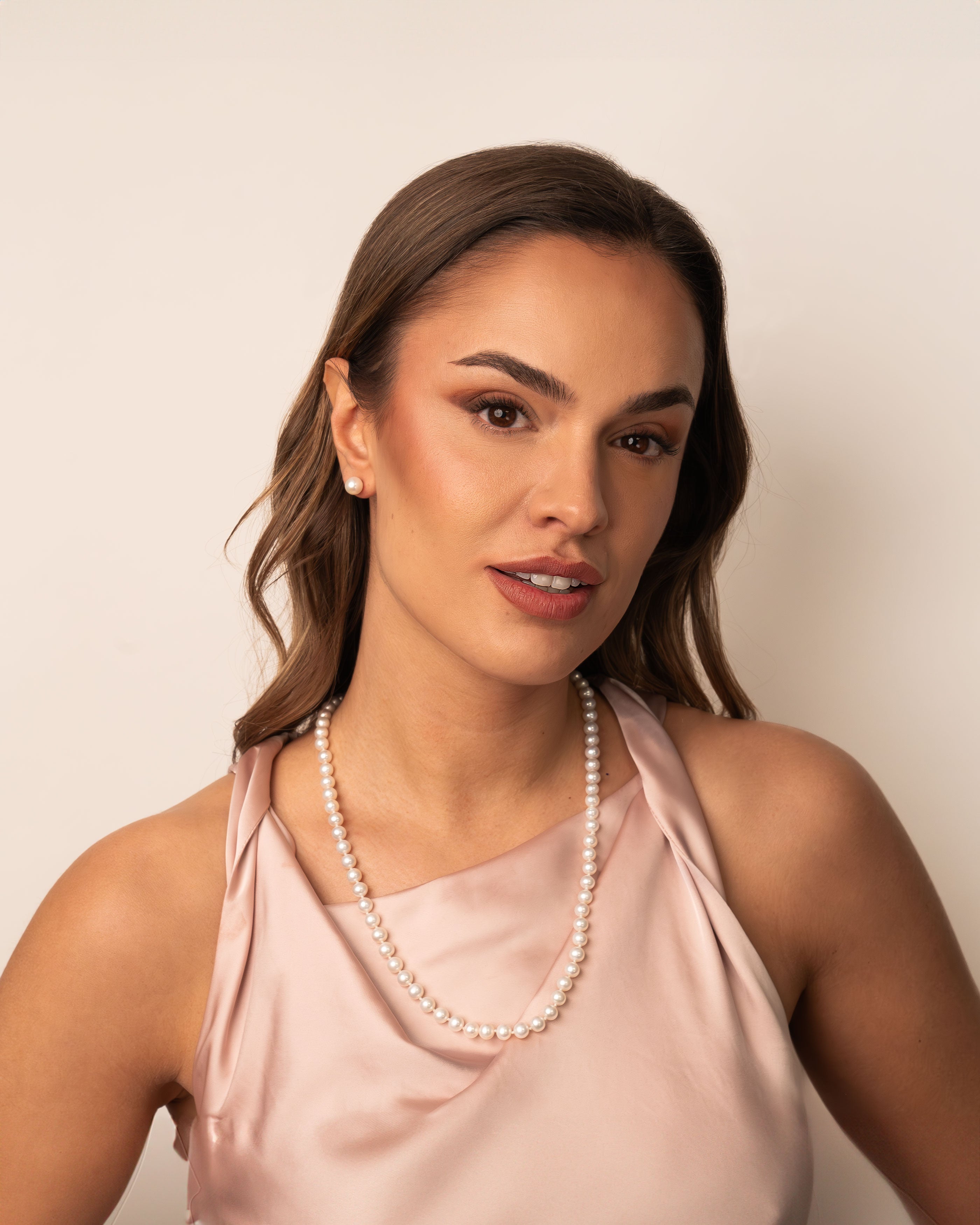 Collar de Perlas Cultivadas de Agua Dulce Redondas de 6,5-7,5 mm | 60 cm