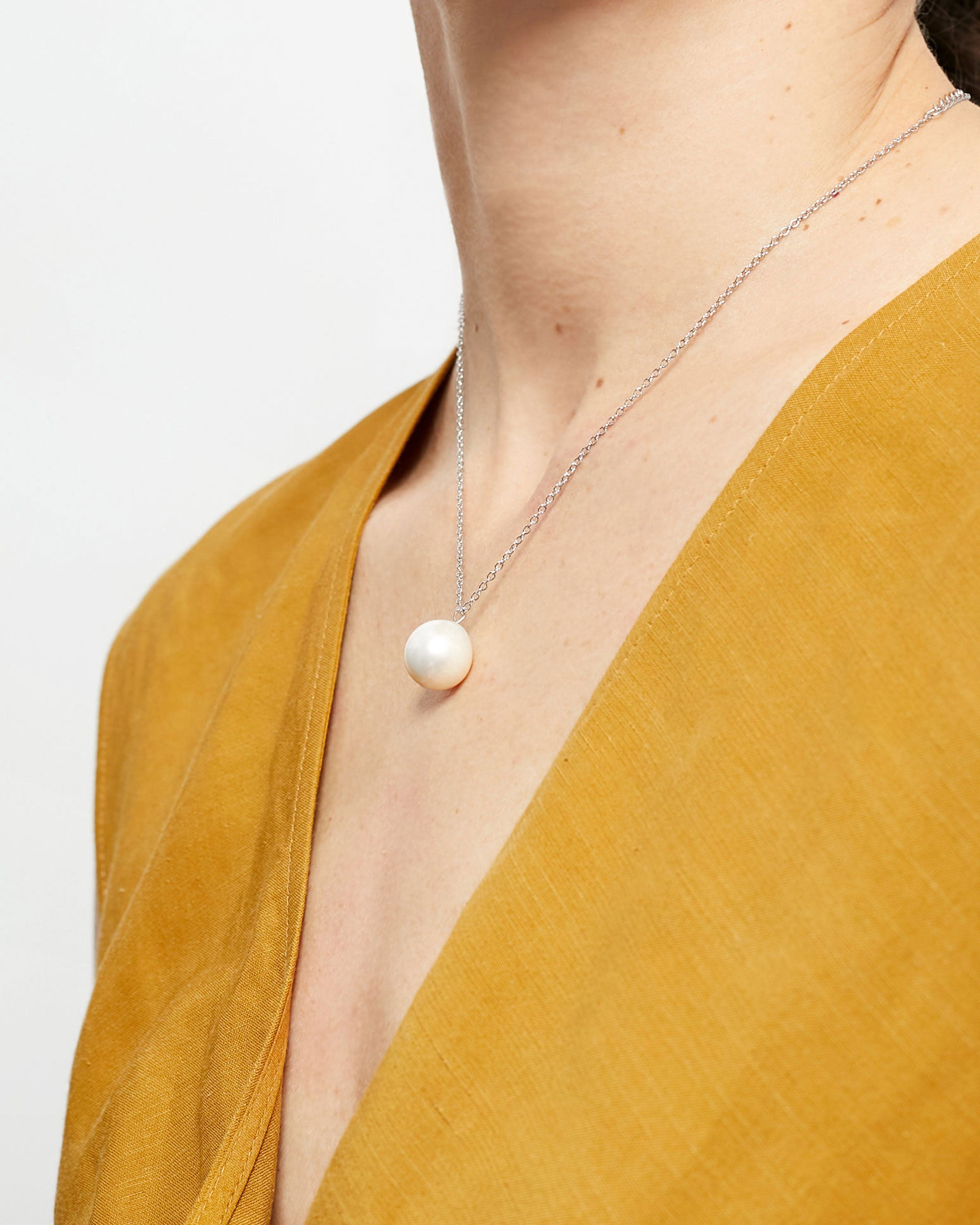 Colgante Perla de Agua Dulce Edison Barroca de 12-13 mm y Plata de ley 