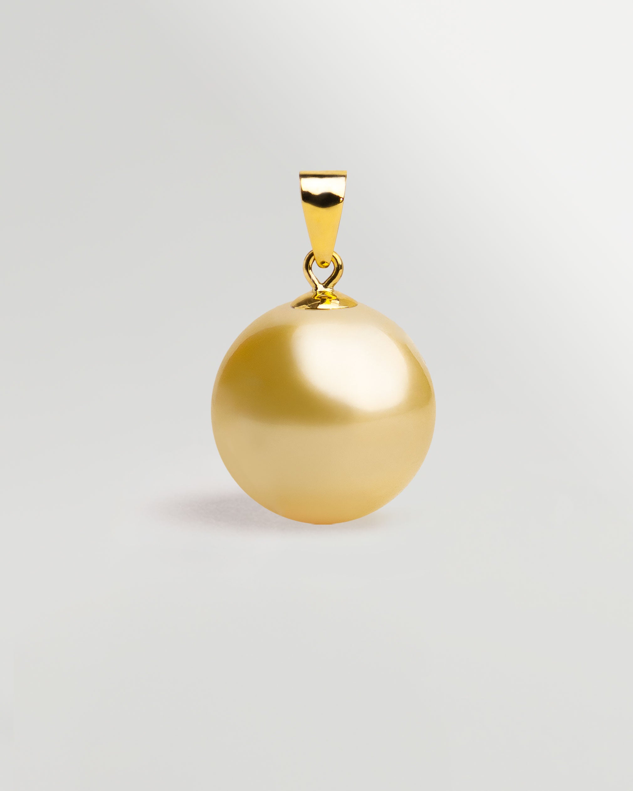 Colgante de Perla Mar del Sur dorada (11-11,5 mm) en Oro 18k | SY Perlas