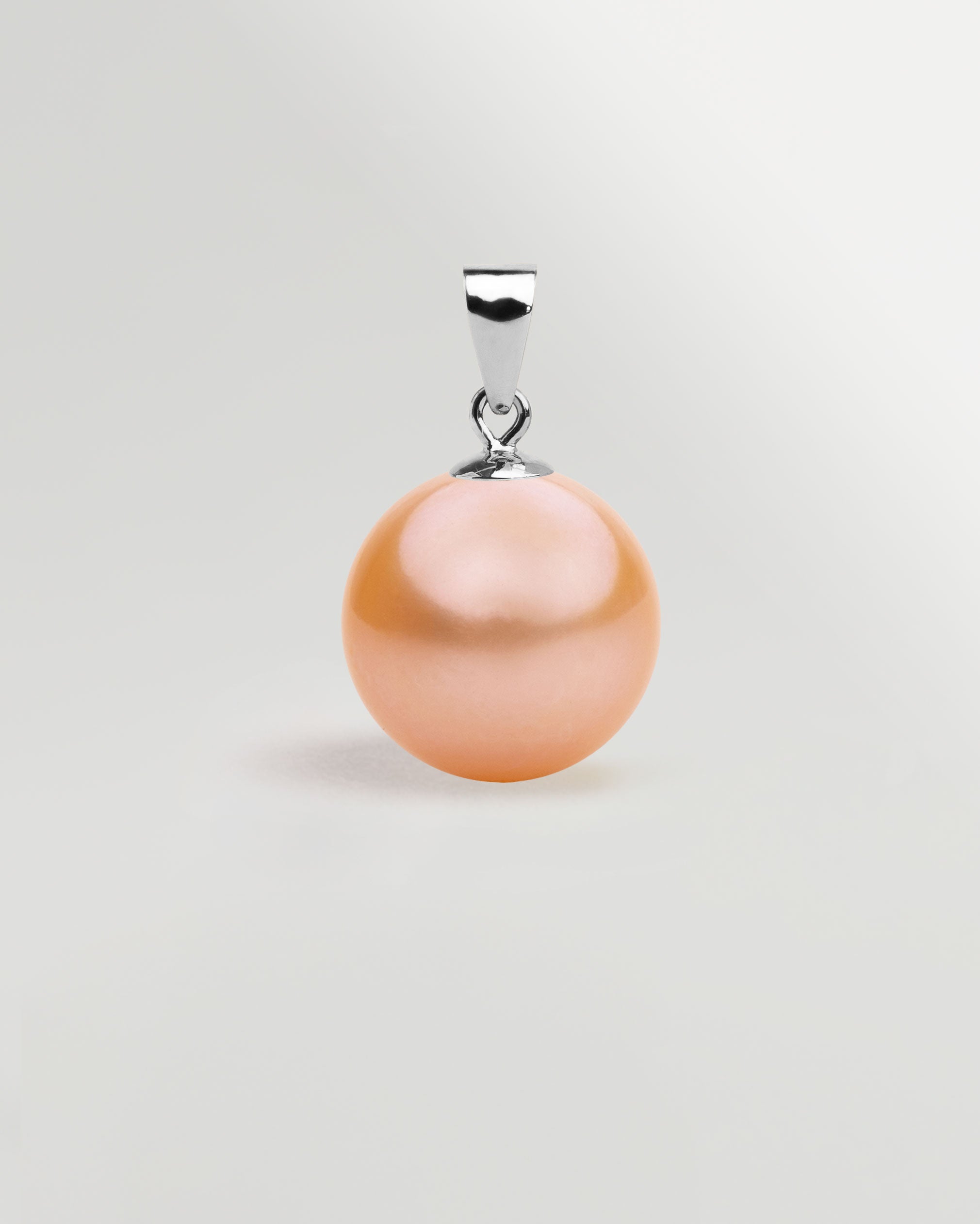 Colgante de Perla Agua Dulce Melocotón en Oro 18k | SY Perlas