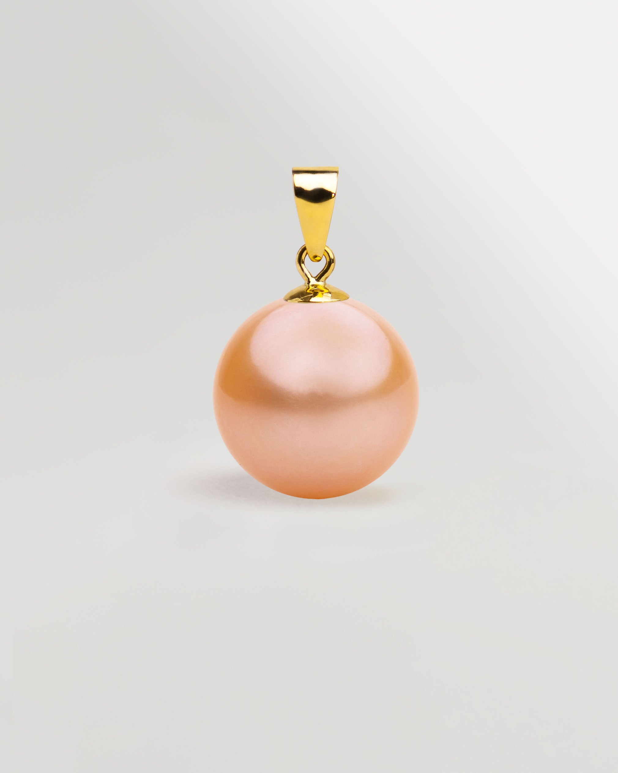 Colgante de Perla Agua Dulce Melocotón en Oro 18k | SY Perlas