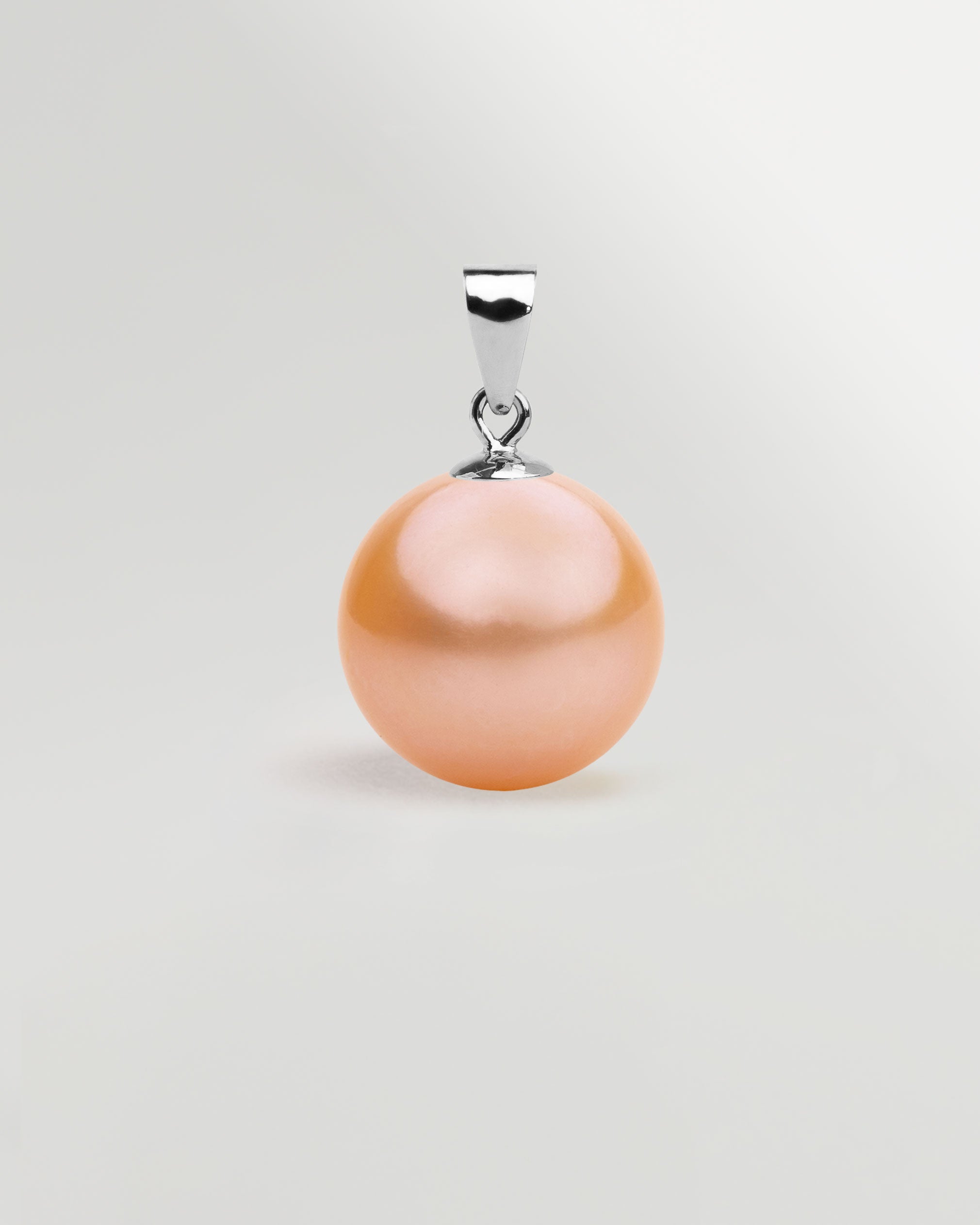 Colgante de Perla Agua Dulce Melocotón en Oro 18k | SY Perlas