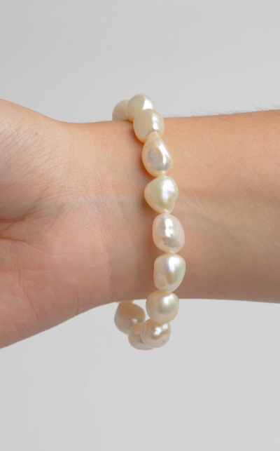  pulsera de perlas cultivadas de agua dulce barrocas de 10 a 11 mm