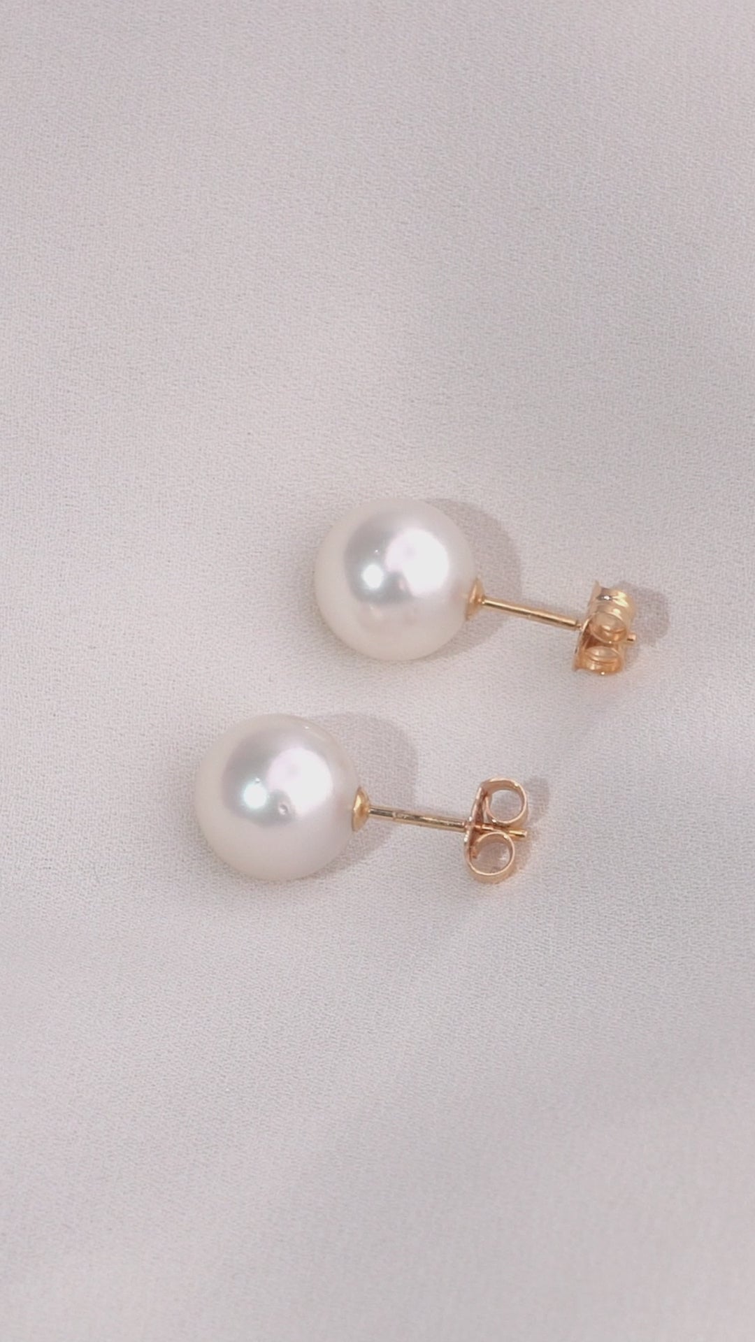 Pendientes de Perlas Cultivadas Australianas AAA en Oro de 18 k 