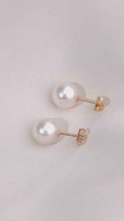 Pendientes de Perlas Cultivadas Australianas AAA en Oro de 18 k 