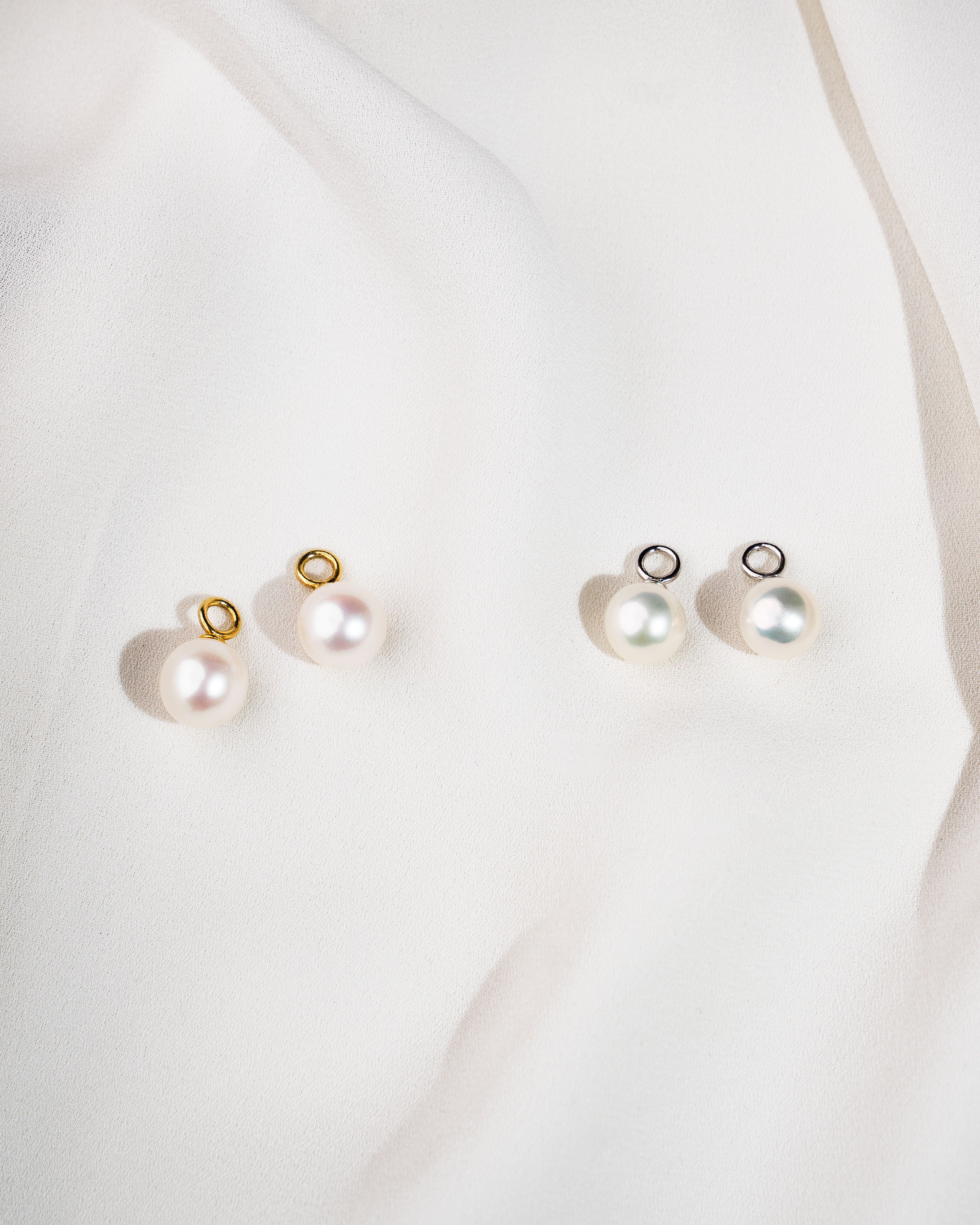 Charms de Oro Vermeil de 18k con Perla Redonda